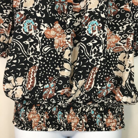 Ann Taylor Factory Off The Shoulder Floral Top Size L - Picture 5 of 11